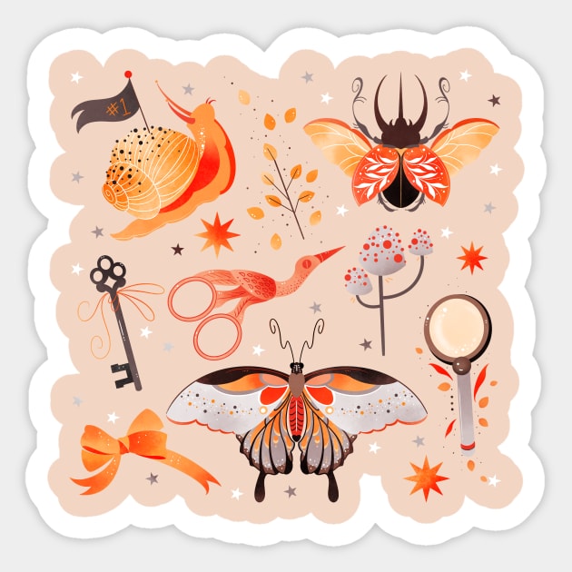 Warm Cottagecore essentials Sticker by Tex doodles 